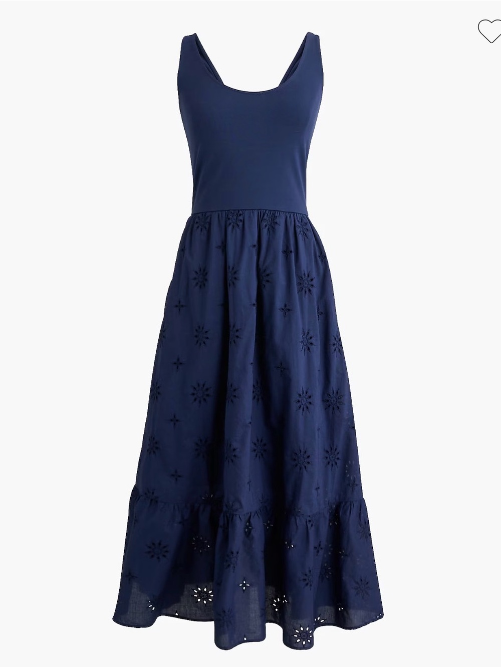 J. Crew Navy Eyelet Maxi Dress women’s size XS - Picture 3 of 6